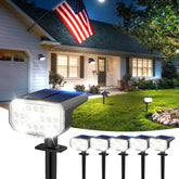 JEJOT front view of solar spotlight showing compact design and focused beam benefit