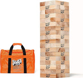 Jenga GIANT front packaging showing hardwood blocks and set inclusions for easy recognition