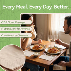 Jenvita unfolded napkin demonstrating full 13x13 inch coverage benefit
