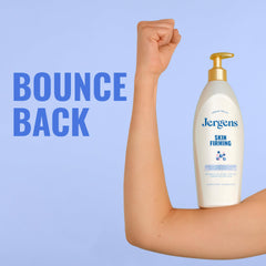 Cream texture of Jergens lotion spread on skin showing fast absorption benefit