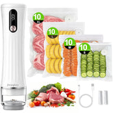 Jexqizy front view of handheld vacuum sealer showing compact design and controls