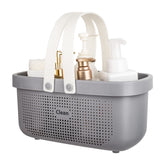 JiatuA front view gray basket showing compact organizer and easy storage benefit