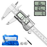 Jiavarry front view caliper showing full stainless steel body and large display for durability