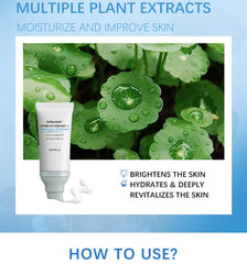 JISKG sun serum spread on hand showing quick absorption and non-greasy feel