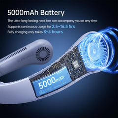 JISULIFE worn while walking outdoors providing hands-free cooling