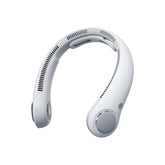 JISULIFE neck fan front view showing ergonomic curve and cooling benefit