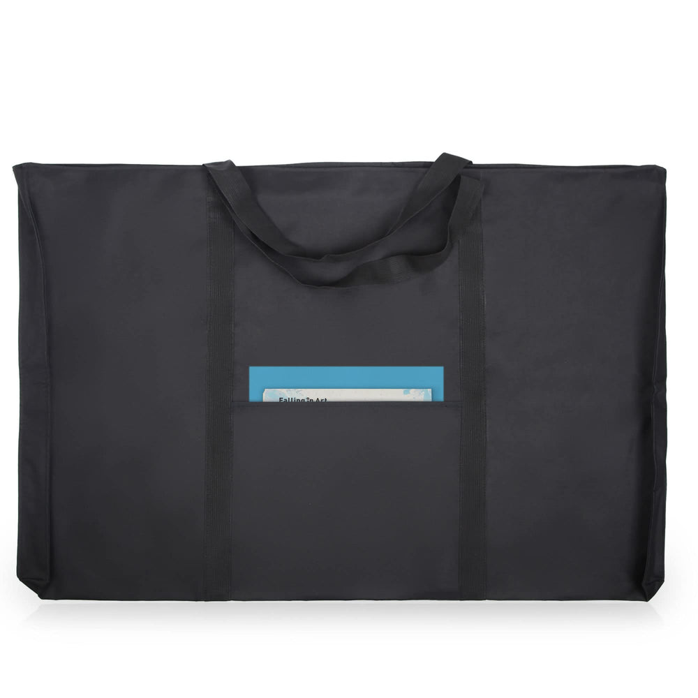 JJRING portfolio tote front view showing protective black exterior and easy access