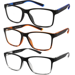 JJWELL front view square frame showing style and clear reading benefit