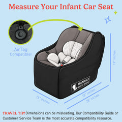 J.L. Childress close-up of padded interior showing cushioning that protects infant car seat from impacts