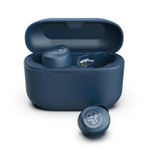 JLab front packaging in navy showing model and battery details for quick choice