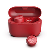 JLab front packaging in rose showing earbuds and key features for easy decision