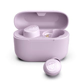 JLab Go Air Pop+ front view in Lilac showing sleek compact design and portability