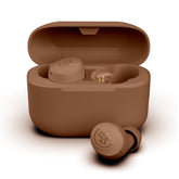 JLab Go Air Pop+ Tones front view showing colorful earbuds and compact case for everyday convenience