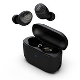 JLab Go Air Pop+ packaging front shows compact case benefit