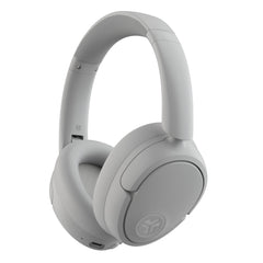 JLab JBuds Lux ANC front view showing sleek cloud white finish and branding, great visual appeal