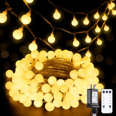 JMEXSUSS front packaging showing 100 LED globe lights and features