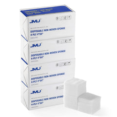 JMU front packaging showing 800 gauze pads and bulk value for clinics
