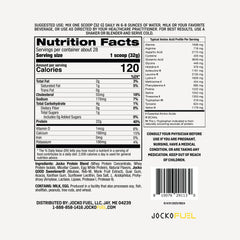Jocko Fuel banana cream shake in glass demonstrating creamy pour and appetite appeal