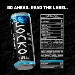 Jocko Fuel side label with nutrition facts visible, supports informed choices