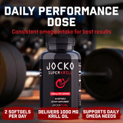 Jocko Fuel softgel in hand for size comparison, demonstrates convenient dosing