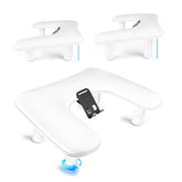 JODSONE front view of white U-shaped arm rest showing stable shape and comfort