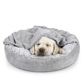 JOEJOY hooded donut bed front view showing cozy shelter and inviting shape