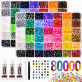JOKERKING front packaging showing 42-color 3mm rhinestone kit and included glue benefits easy storage