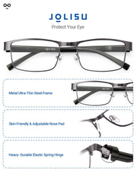 JOLISU silicone nosepad detail emphasizing comfort and reduced pressure benefit