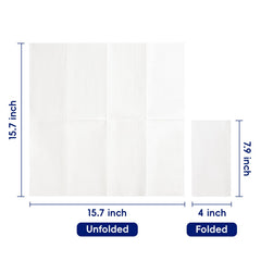 JOLLY CHEF folded napkin closeup showing neat fold and space-saving benefit