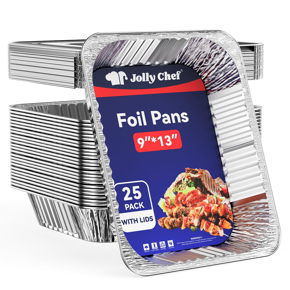 JOLLY CHEF front pack showing 25 pans and lids, clear value and convenience
