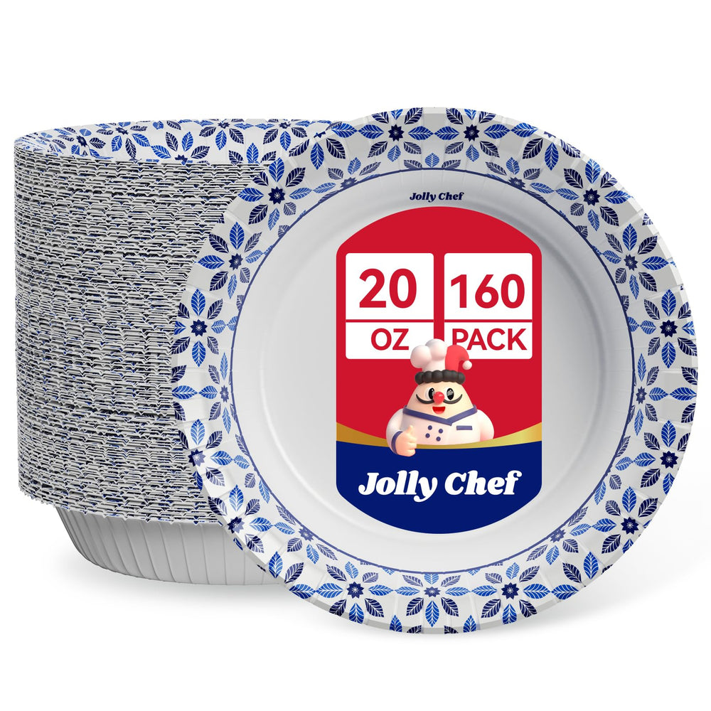 JOLLY CHEF front packaging showing 160-count bulk pack and convenience