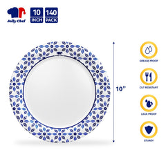 JOLLY CHEF single 10-inch plate top view highlighting sturdy surface
