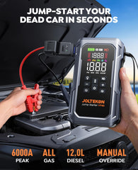 Joltekon inflator close-up showing 160PSI display and preset buttons for accurate inflation