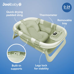 Jool Baby padded sling close-up showing soft quick-dry fabric for newborn support and comfort