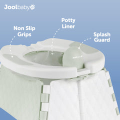 Jool Baby with disposable liner ready for sanitary tie-and-toss disposal