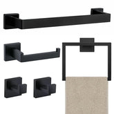 JOPOFI matte black front packaging showing complete five-piece set and unified finish