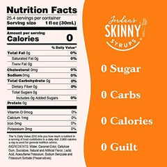 Jordan's Skinny Mixes caramel pour close-up highlighting smooth texture and mixability