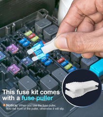 Jorest close-up of mini blade fuses showing color coding benefit