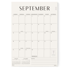 Jotsome front view showing clean monthly grid and readable dates for quick planning