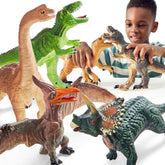 JOYIN front packaging showing six dinosaur figures and book, clear gift presentation