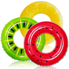 JOYIN front packaging showing three fruit rings and clear benefit of vibrant pool decor