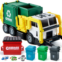 JOYIN front view of garbage truck showing realistic play and durability