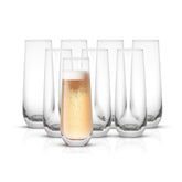JoyJolt Milo front view showing slim crystal flute and elegant profile for refined pours