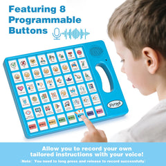 Joyreal side view showing volume dial for adjustable playback in noisy places
