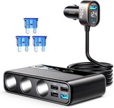 JOYROOM front view with cables showing ports and compact layout, convenient multi-device charging