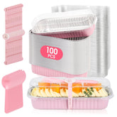 JPPSUJJ front view of single-use mini cake pan showing size and rim durability