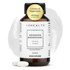 JSHealth front packaging showing tablet bottle and sleep support benefit