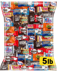 Jumblet front packaging showing assorted fun-size chocolate bars for sharing