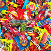 Jumblet front-of-bag showing colorful mixed candies and value for parties