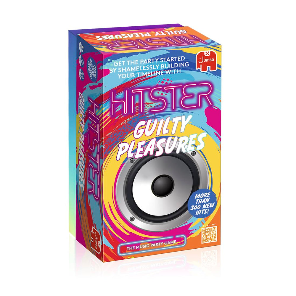 Jumbo Hitster box front showing game title and contents promotes easy gifting